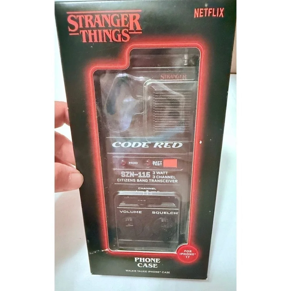 Netflix Stranger Things Walkie‎ Talkie iPhone 17 Case PopSockets Grip Bundle NEW